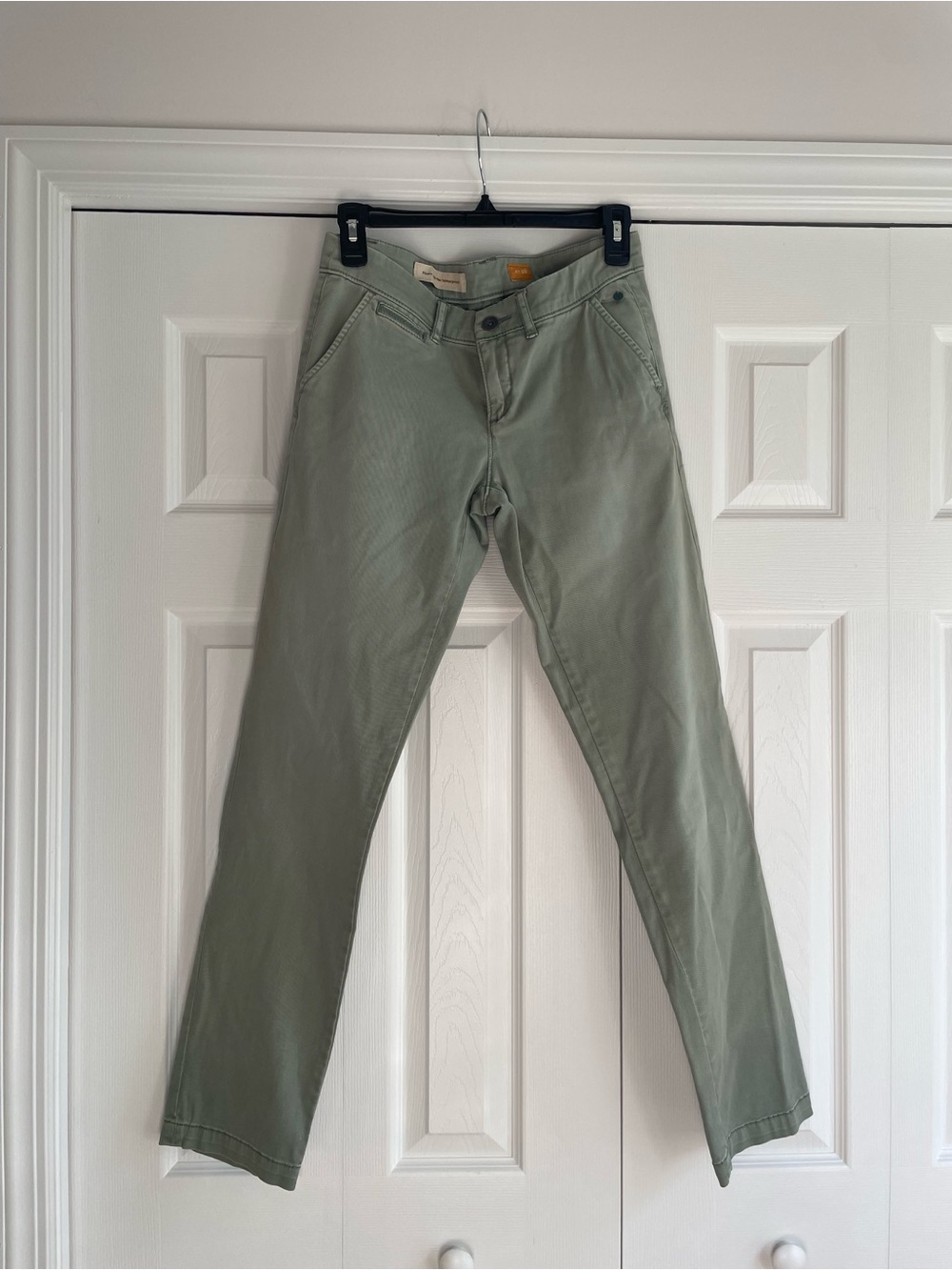 Pilcro and the Letterpress Straight-Leg Pants in Sage